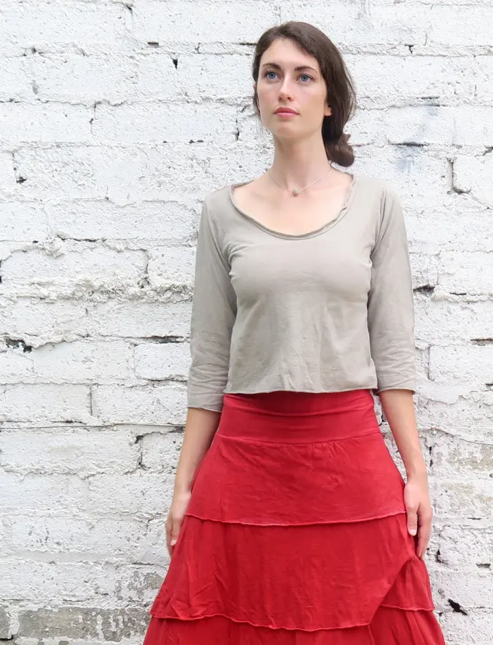 Crescent Simplicity Cropped Shirt