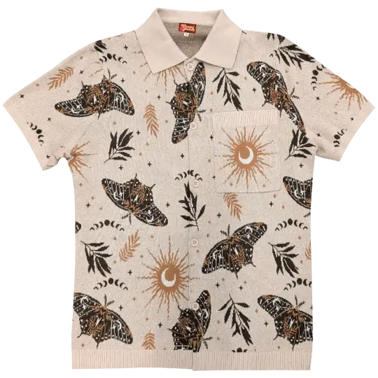 Celestial Moth Button Up