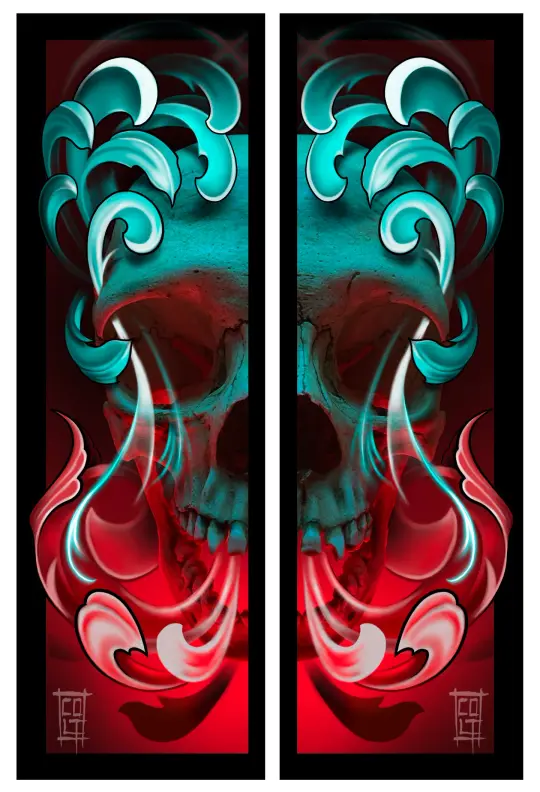 "Split Skull"    print set by Sierra Colt