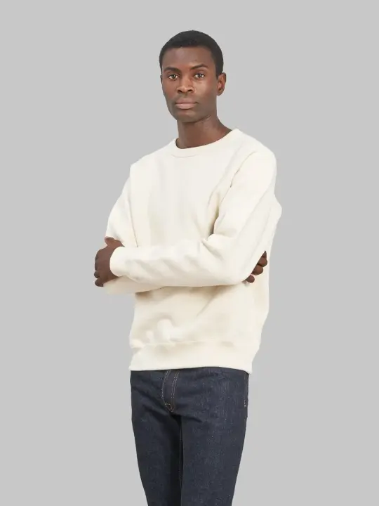 Wonder Looper Pullover Crewneck 876gsm Double Heavyweight French Terry Ecru