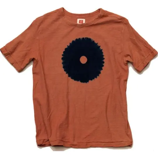 Shibori Tie-Dyed Loop Wheel Organic Cotton T-shirt Short slv “One Eyed”