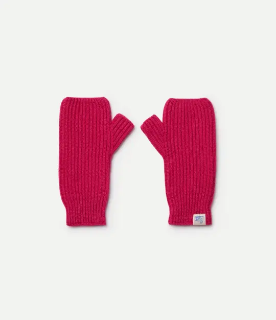 Ribbbed Merino Wool-Cashmere-Silk Wrist Warmers