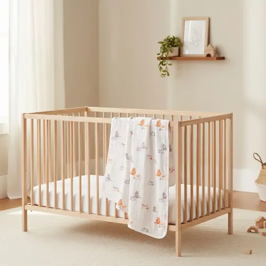 Bamboo Muslin Blanket - Sleepy Cats