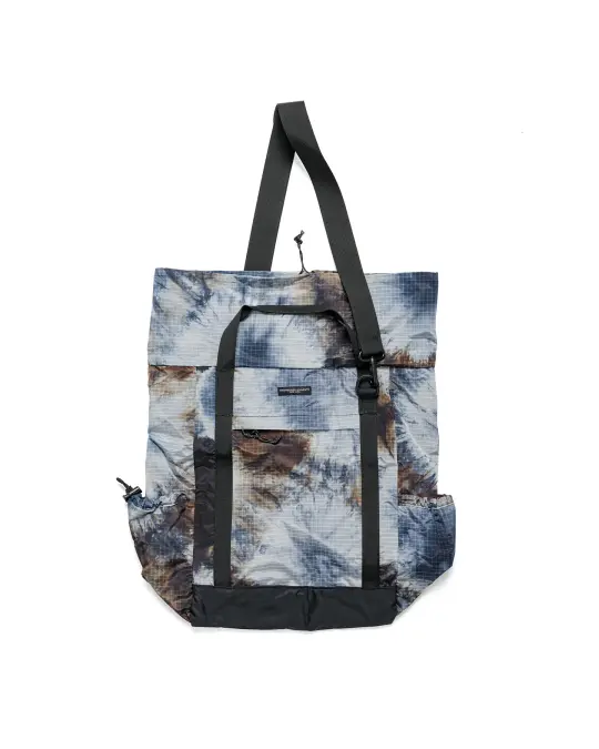 Engineered Garments UL 3 Way Bag Navy Nylon Tie Die Print Ripstop