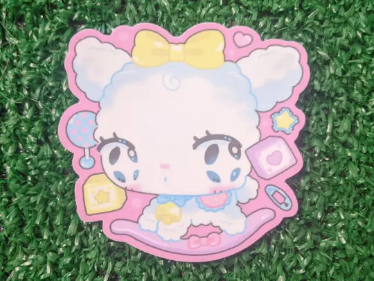 december 2025 "kitschy baby" die cut sticker