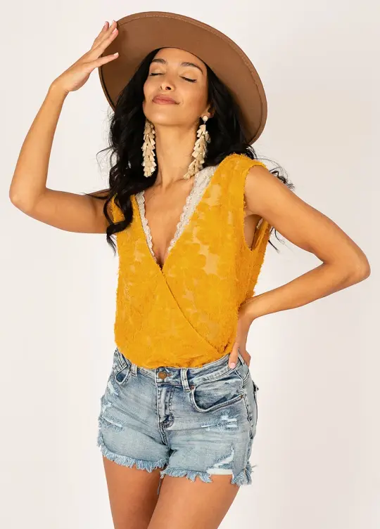 Floraine Bodysuit in Sunflower