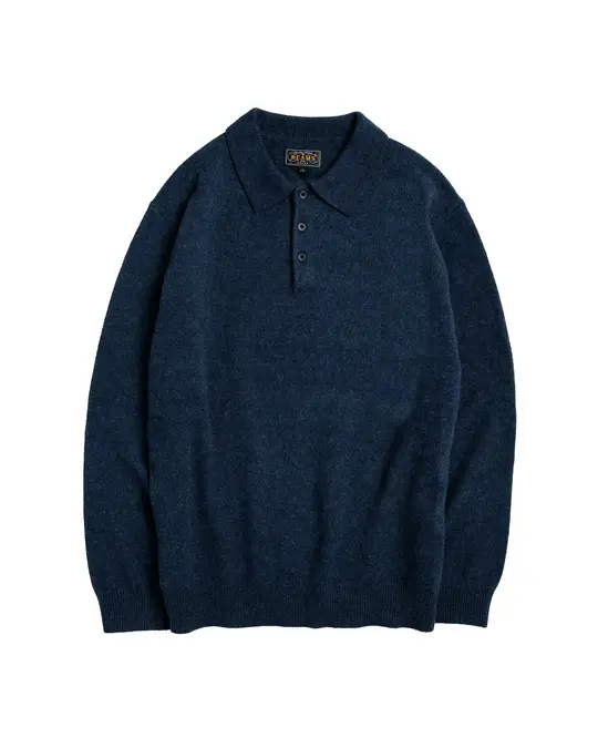 Beams Plus Knit Polo 9G Navy