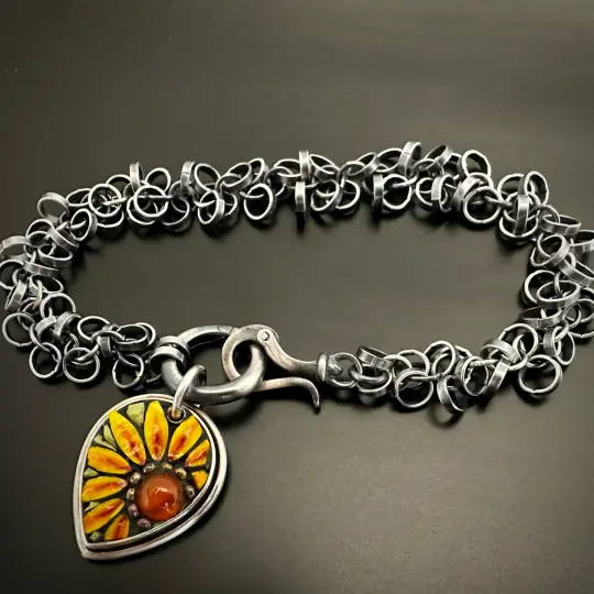 Sunflower Charm Bracelet