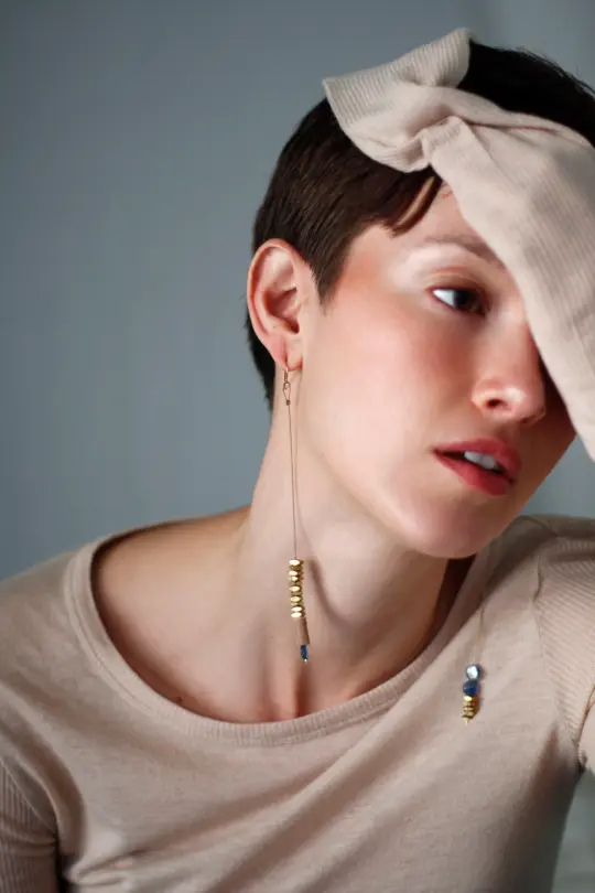 Dip blue Earrings