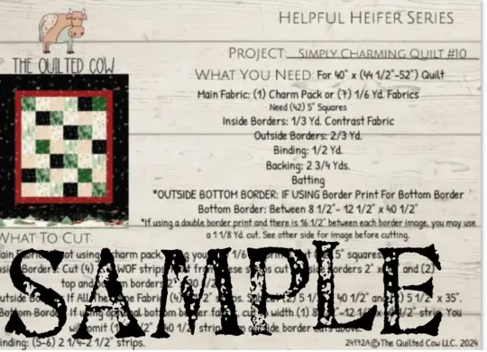 Helpful Heifer Simply Charming Quilt #10