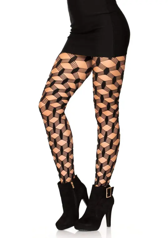 Freya Hardcore Fishnet Tights - Large Scale Fishnet Tights - Edgy Hosiery