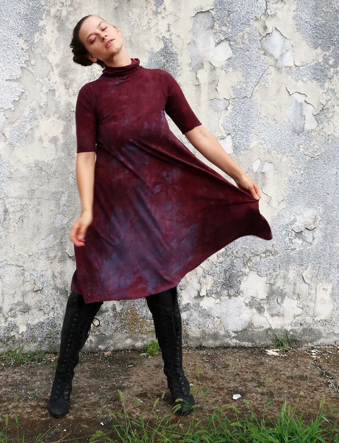 Turtleneck Wanderer Short Dress