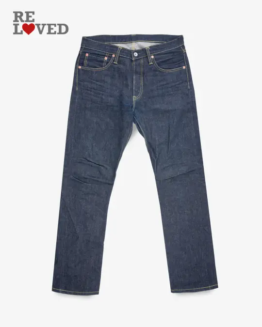 14oz Selvedge Denim Slim Straight Cut Jeans - Indigo (IH-666s-142) Tag 33, Hemmed to 31.5"