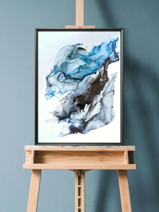 Oceanic Reverie | Signed Original Alcohol Ink Painting on Glass 18" x 24"