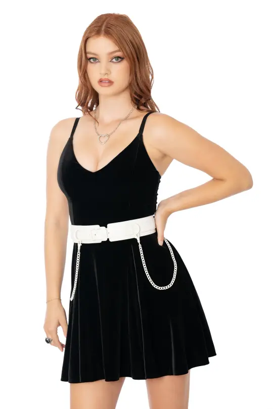 All White Chained Up Belt