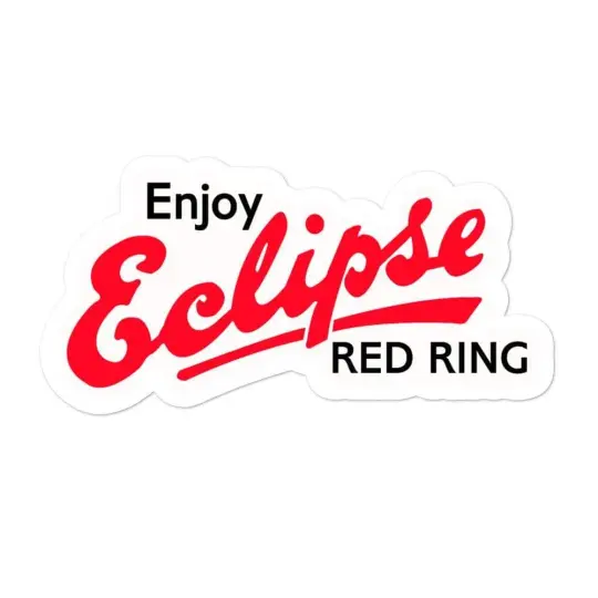 Classic Eclipse Red Ring Vinyl Sticker | 3 Sizes