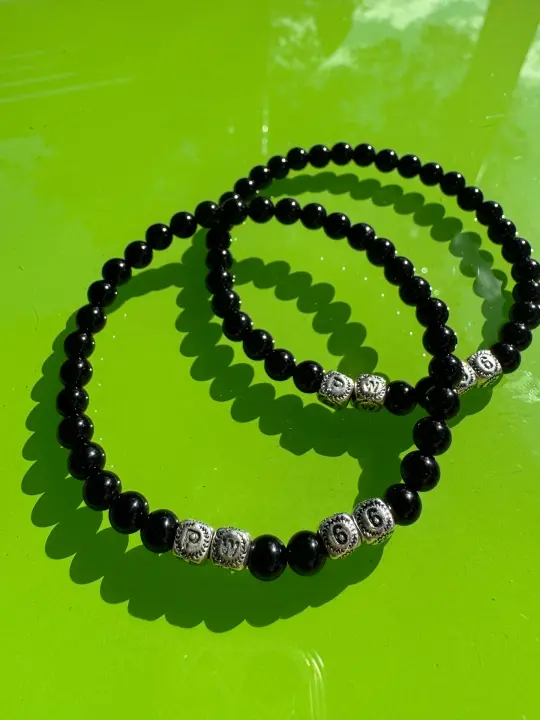 Paul Weller 66 Inspired Black Onyx And Sterling Silver Bracelet