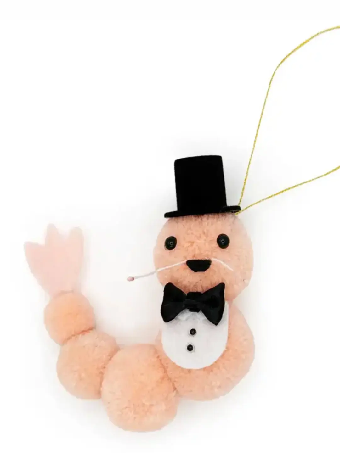 Fancy Shrimp Pom Pom Ornament