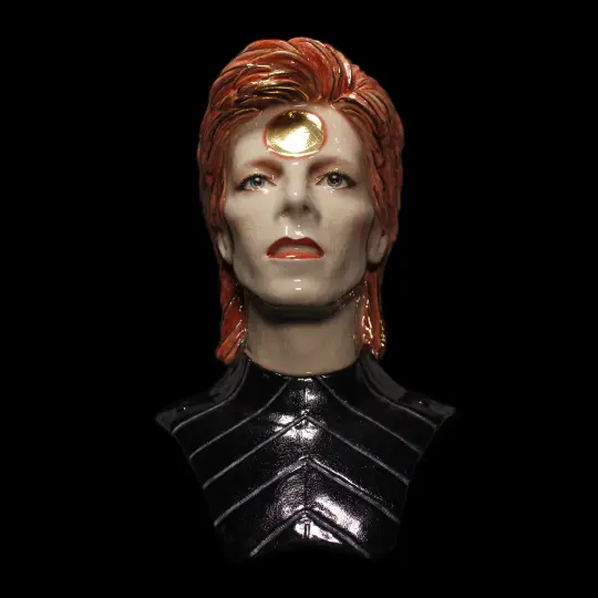 David Bowie 'Ziggy Stardust' - Bust Sculpture Painted and Glazed (Pre-Order)