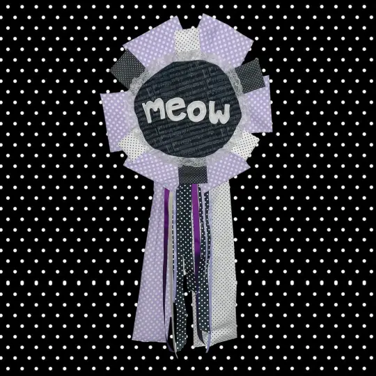meow rosette wall art