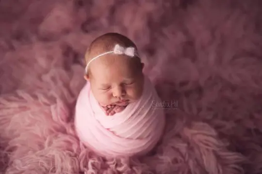 Candy Pink knit ruffle Wrap/Layer