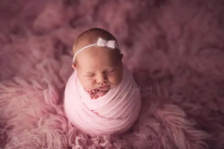 Candy Pink knit ruffle Wrap/Layer