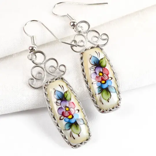 Enamel Earrings from Russia