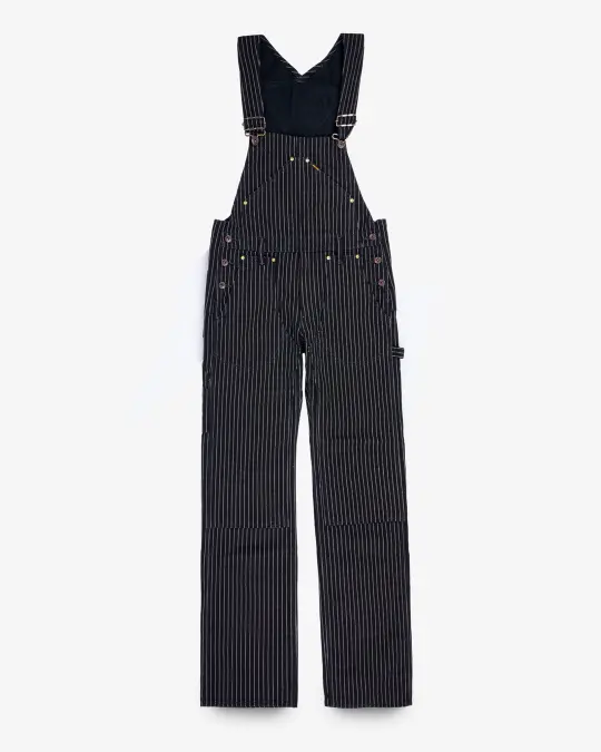 12oz Wabash Double Knee Overalls - Black