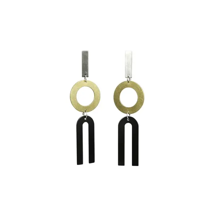 Divided Line Earrings