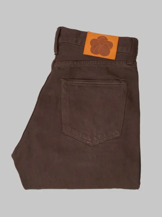 Momotaro Jeans MMJE6300 15oz #200 Tapered "Onigurumi Dyed" Jeans Brown