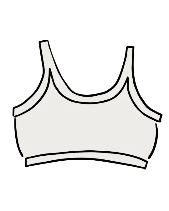 Longline Bra Plain Vanilla