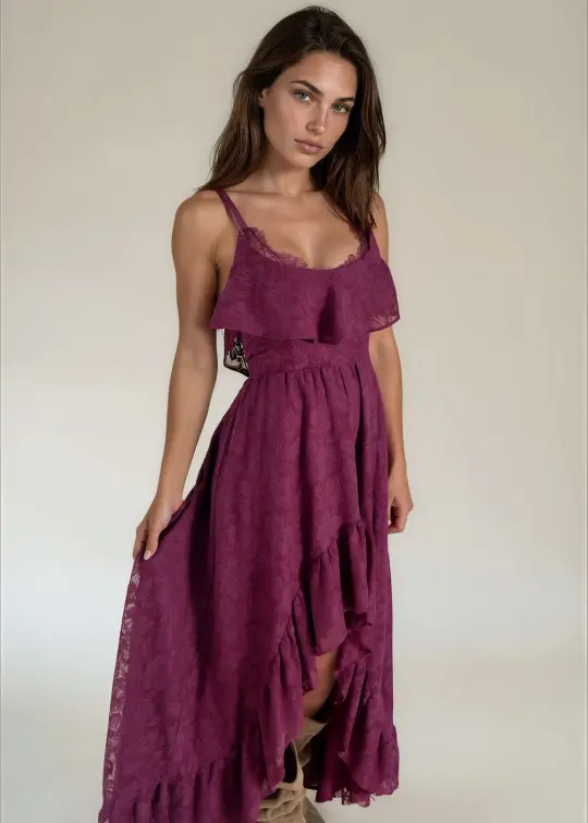 Amalee Dress in Burgundy