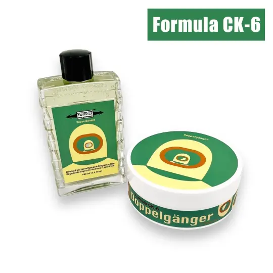 Doppelgänger Green Label Artisan Shave Soap & Aftershave Cologne | CK-6 Formula | Homage To An EPIC Fougère | 4oz