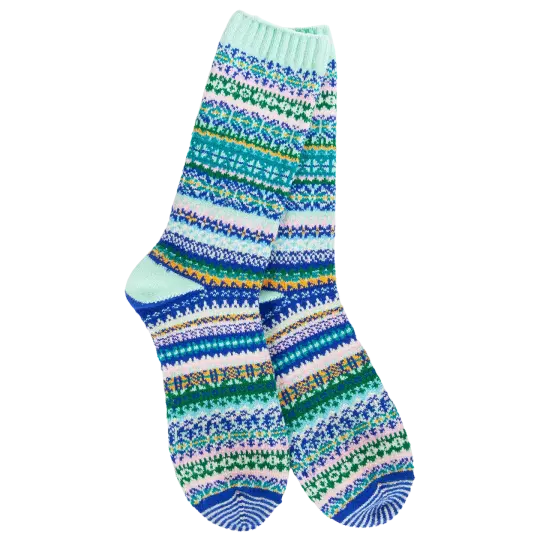 World's Softest Socks - Weekend Nordic Crew - Mint