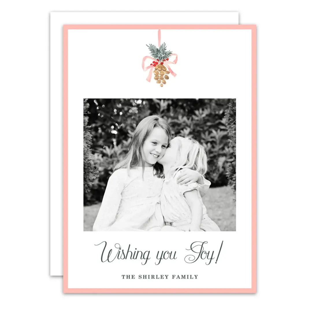Watercolor Pinecone Holiday Card