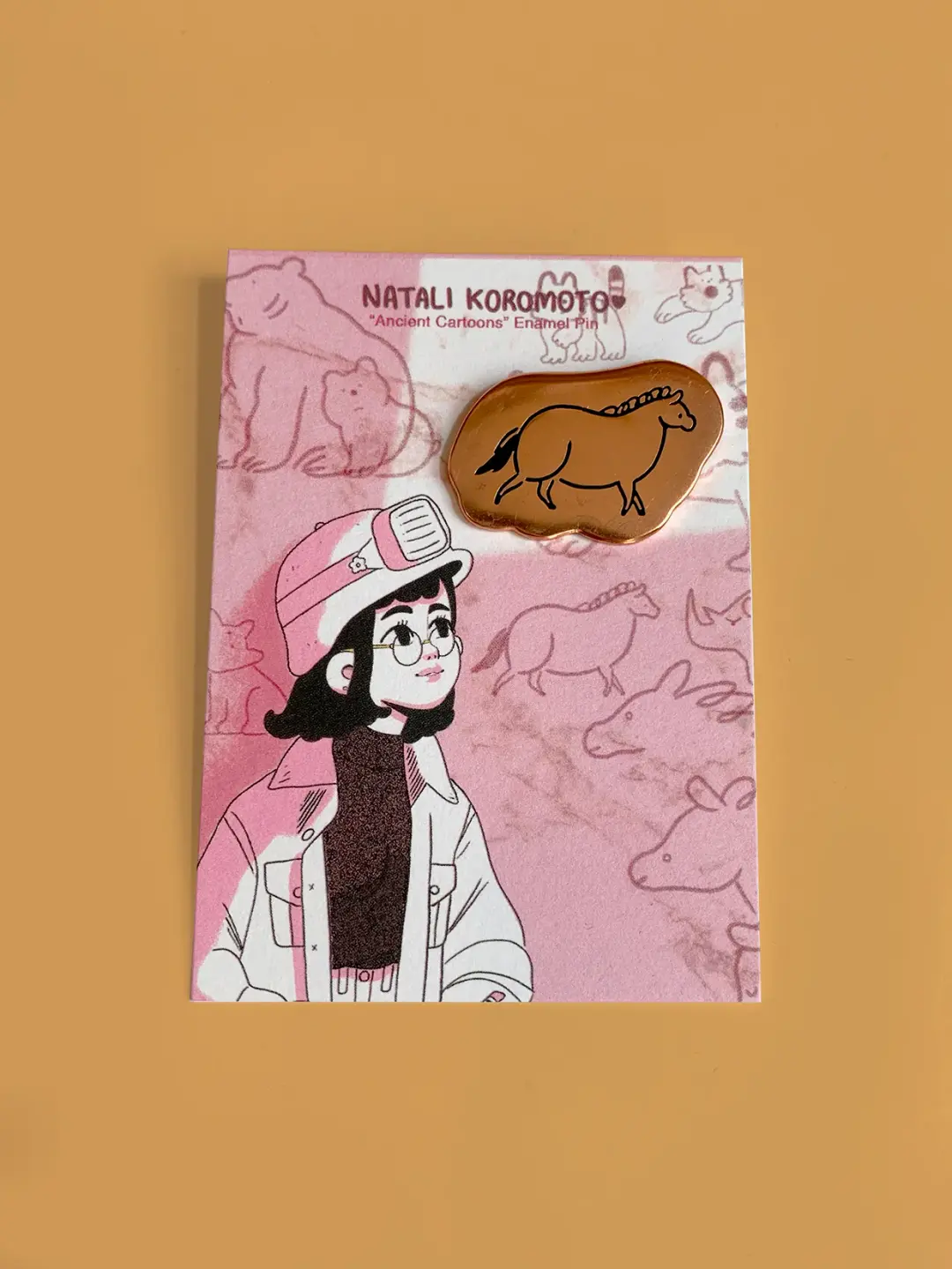 "Ancient cartoons" (Horse) Enamel Pin