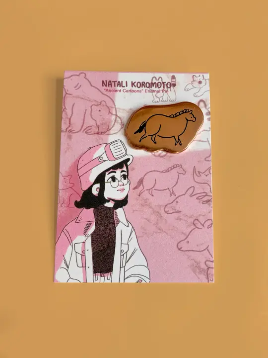 "Ancient cartoons" (Horse) Enamel Pin