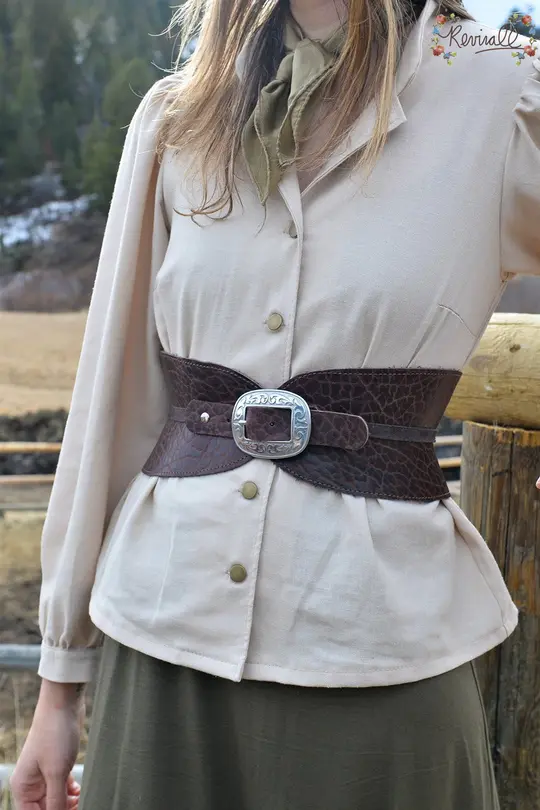 The Bison Leather Corset Belt