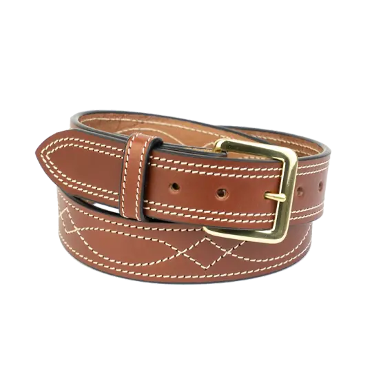 Walnut Becca Stitched Belt