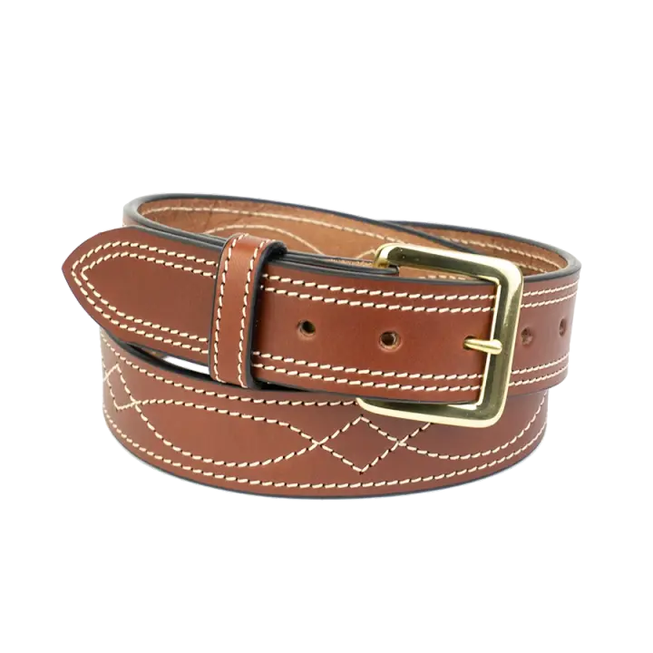 Walnut Becca Stitched Belt
