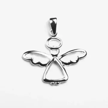 Cute Angel Sterling Silver Pendant