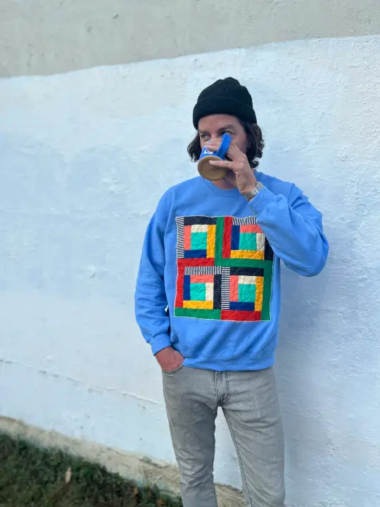 Sweater - Log Cabin Quilt Block