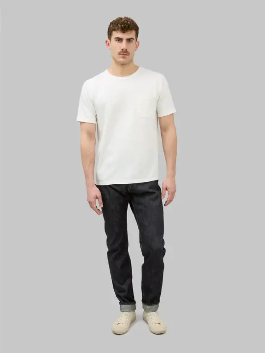 Momotaro Jeans 0605-SA 18oz Natural Tapered Sashiko GTB Jeans