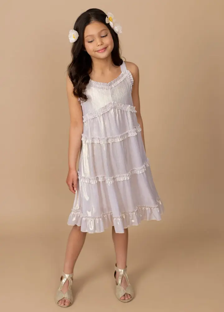 Darana Dress in Metallic Gold