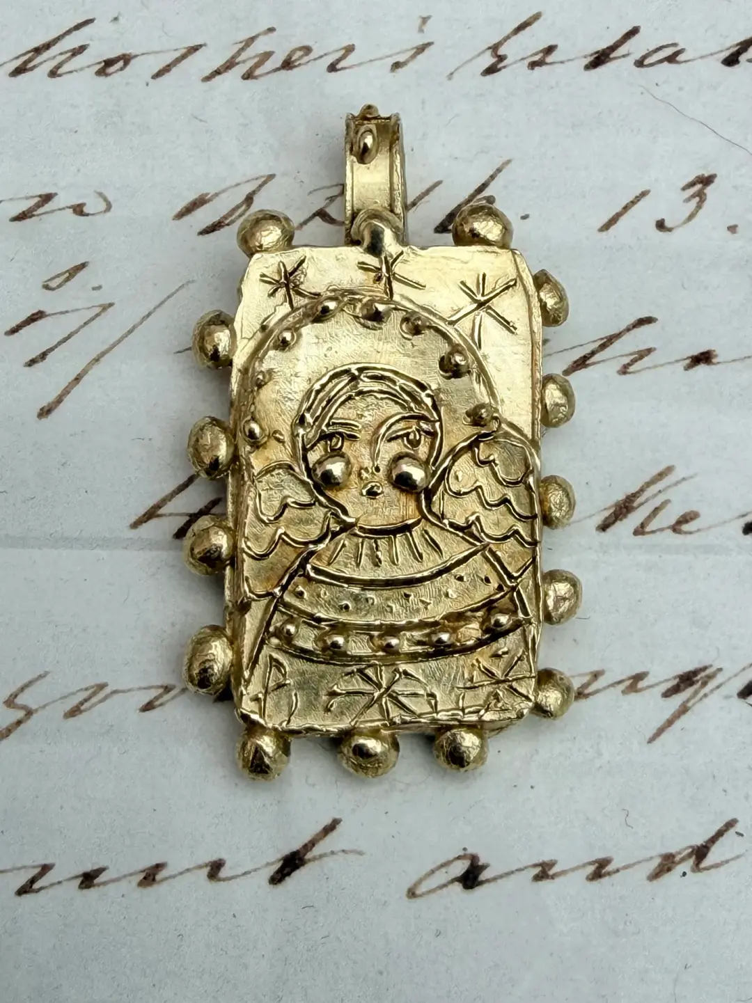 Brass Angel Pendant