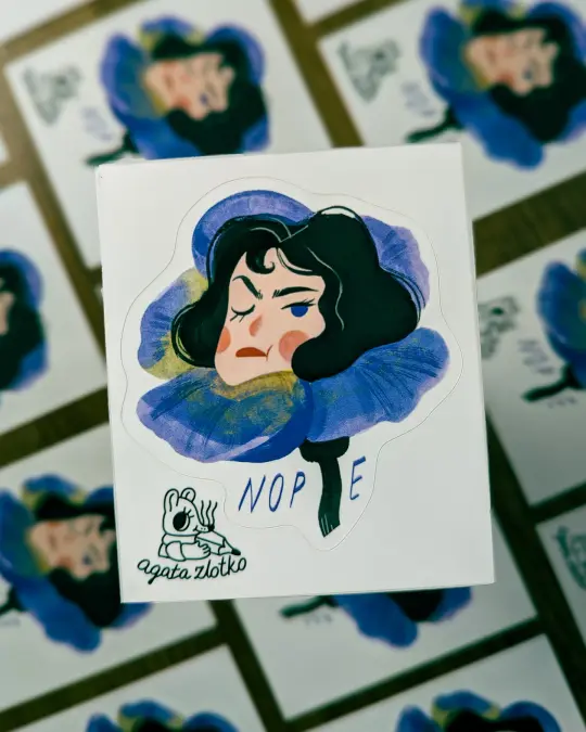 NOPE Pansy Sticker