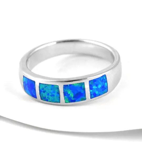 Four Inlaid Opals Ring