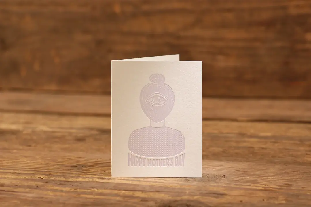 Mother's Day Letterpress Card (A2: 5.5 x 4.25")