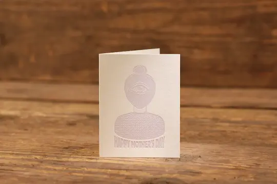 Mother's Day Letterpress Card (A2: 5.5 x 4.25")