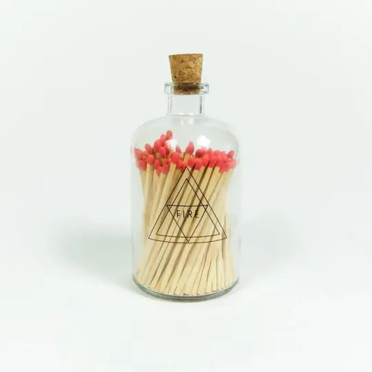 Apothecary Match Bottle - Red
